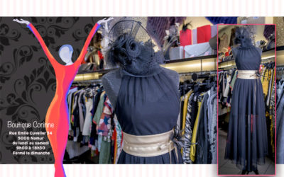 Belle robe longue et ses accessoires