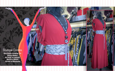 Magnifique longue robe rouge