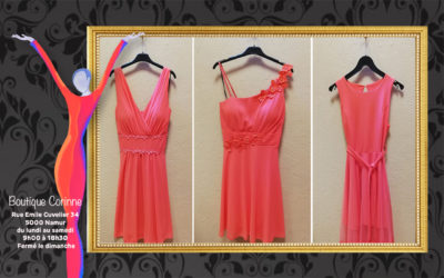 Magnifique robe couleur corail